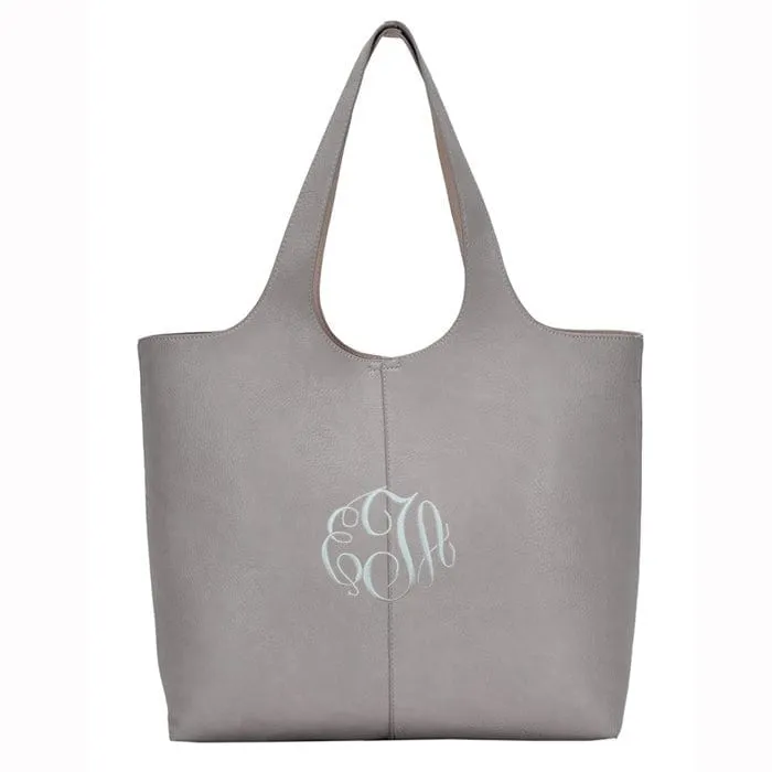 BGW81617 Monogrammable Modern Shoulder Tote w/ Removable Pouch
