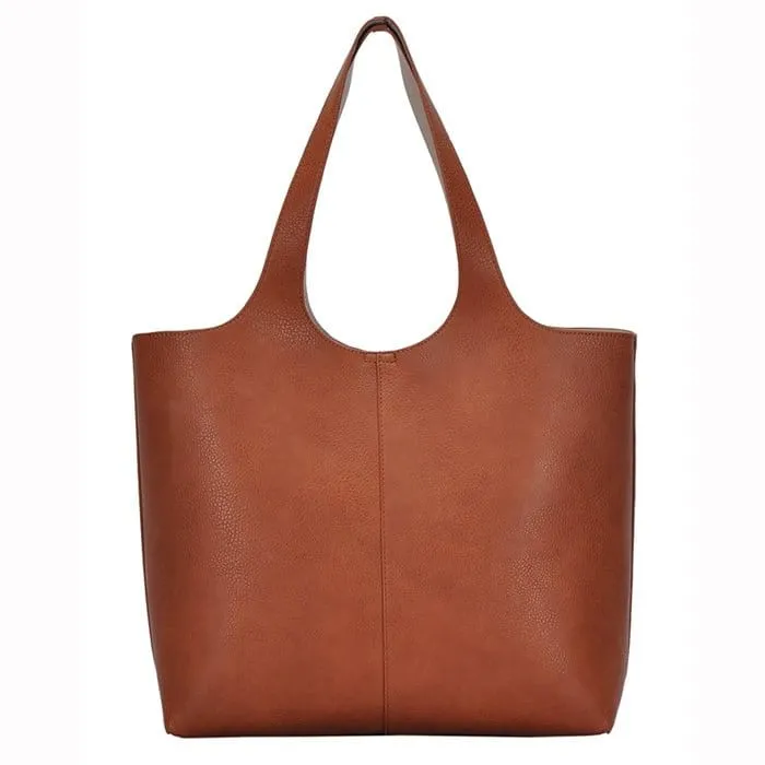 BGW81617 Monogrammable Modern Shoulder Tote w/ Removable Pouch
