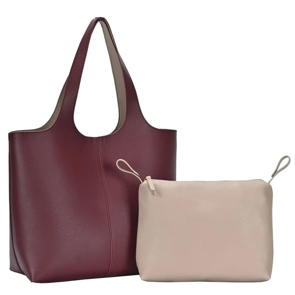 BGW81617 Monogrammable Modern Shoulder Tote w/ Removable Pouch
