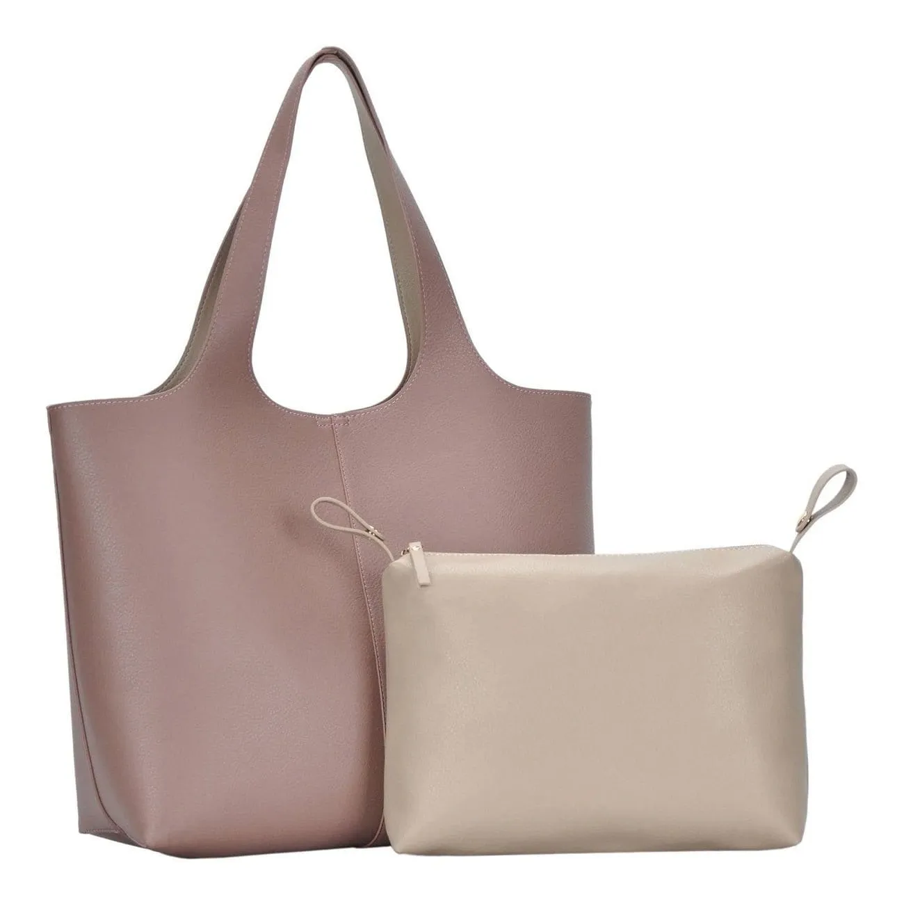 BGW81617 Monogrammable Modern Shoulder Tote w/ Removable Pouch