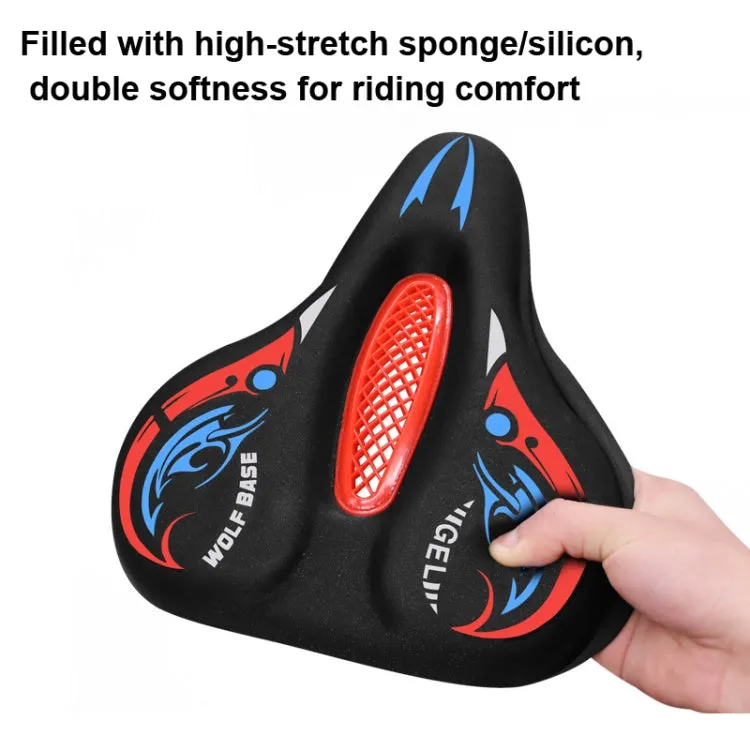Bicycle Seat Cover Thickened Silicone Shock-absorbing Saddle Cover(Green)