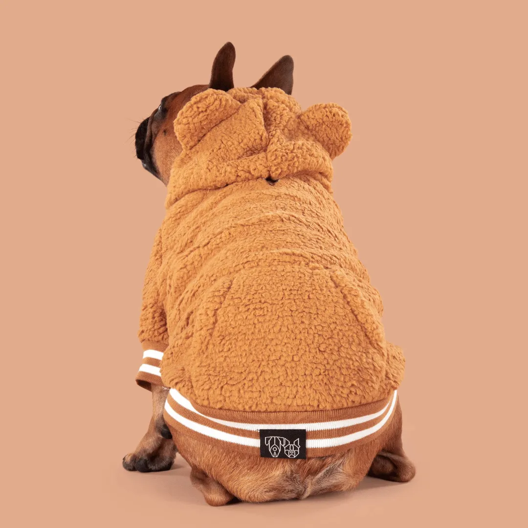 Big & Little Dogs Caramel Teddy Hoddie Dog Jumper