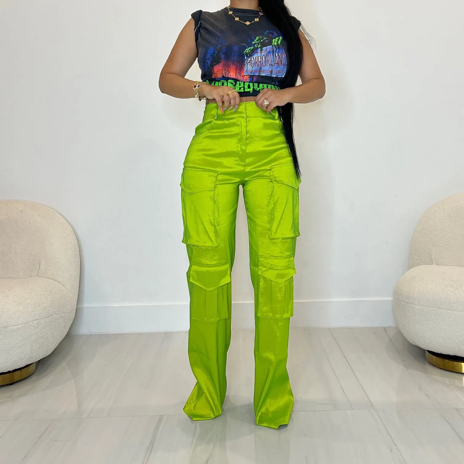 Big Pocket Lady Cargo Pants- Culture Heaven Special