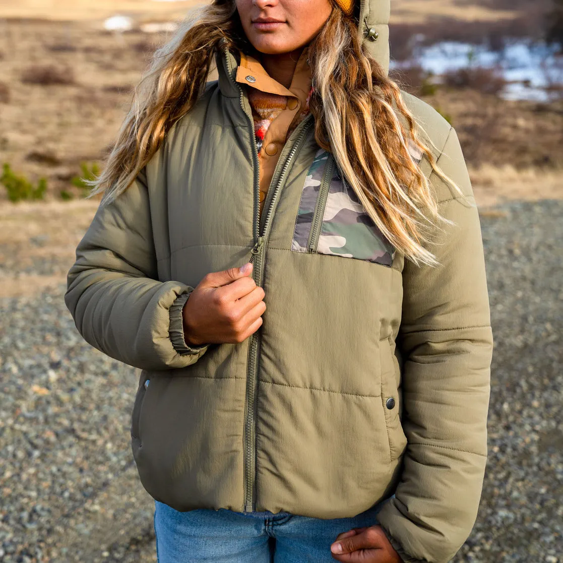 Billabong Women's A/Div Transpot Puffer Zip-Up Jacket
