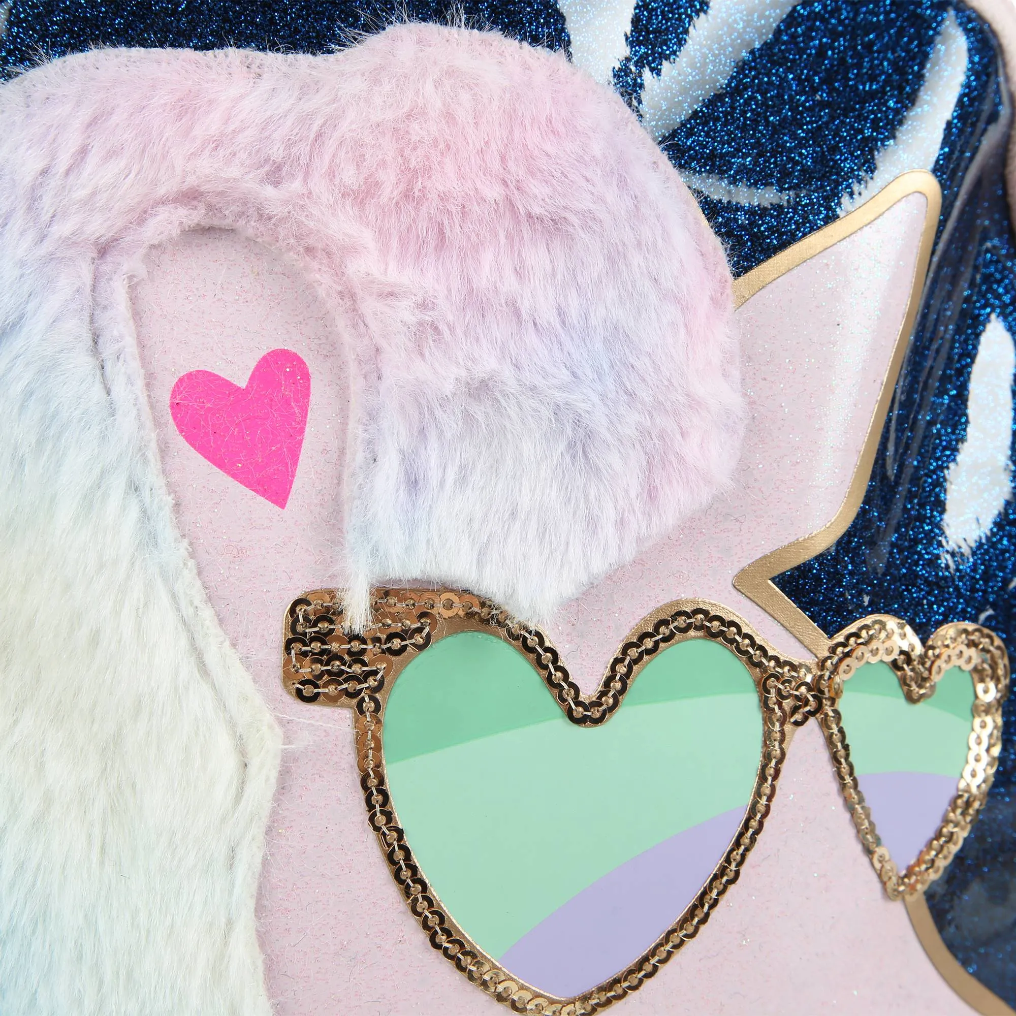 Billieblush Girls Blue Fluffy Unicorn Backpack