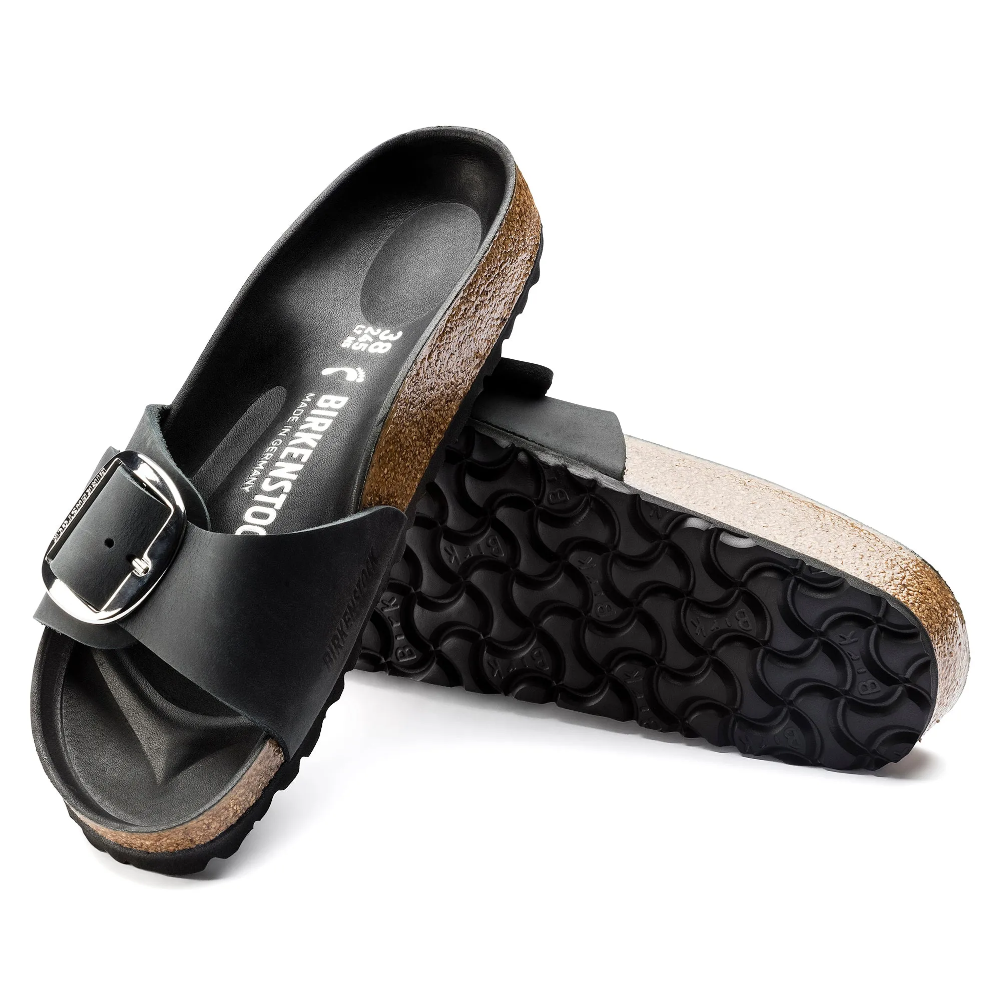Birkenstock Madrid Big Buckle black oiled leather