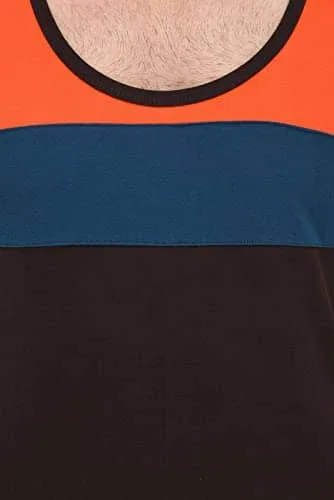 BKS COLLECTION Brown Colour Vest Sleeveless Round Neck Solid for Men's Stylist Cotton T-Shirt