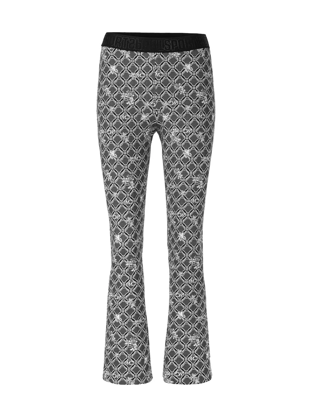 Black & White MC Logo Circles Print Fengyi Pants