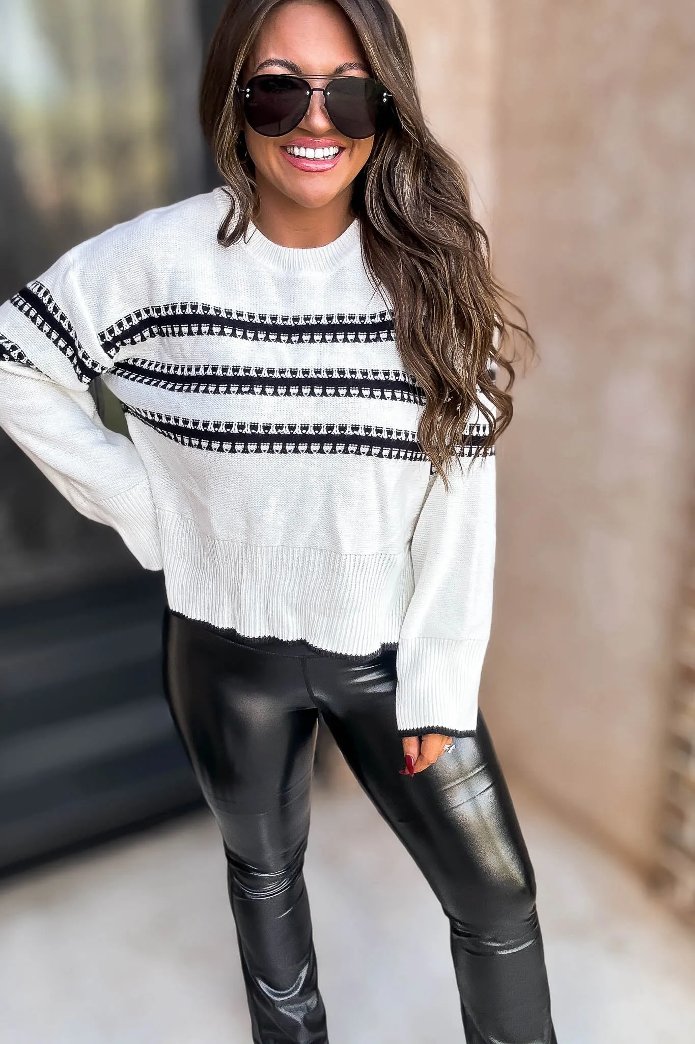 Black And White Sweater