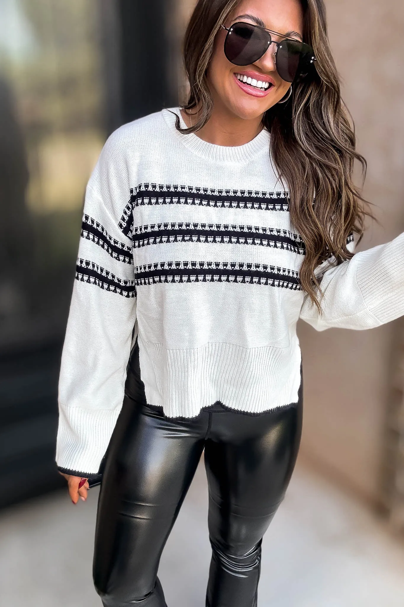 Black And White Sweater