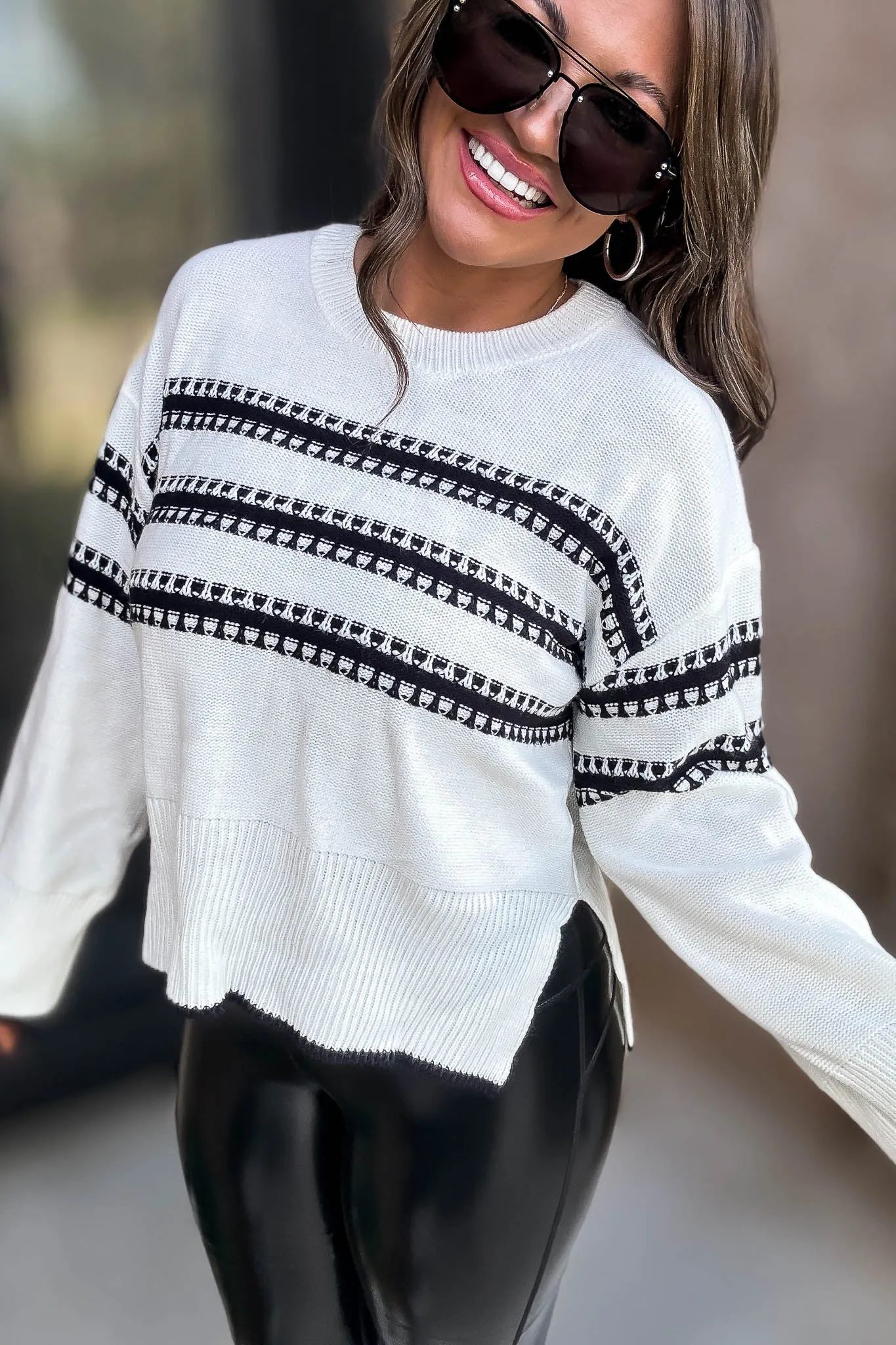 Black And White Sweater