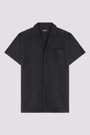 Black Casual Cotton Resort Shirt - A24 - MS0068R