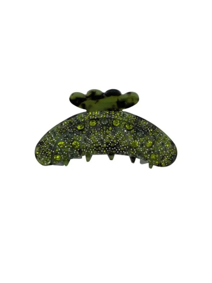 Black Colour T Hair Claw Premium Army Leo With Rhinestones 5503 AL-OS