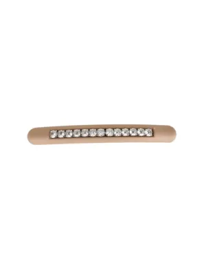 Black Colour T Hair Clip CHARLIE Matt Beige Rhinestone 5682 BE
