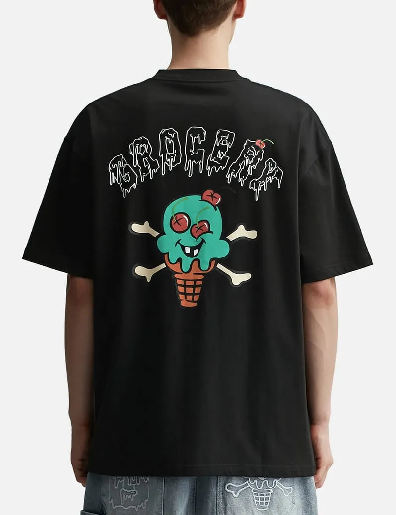 BLACK CONES AND BONES GRAPHIC TEE