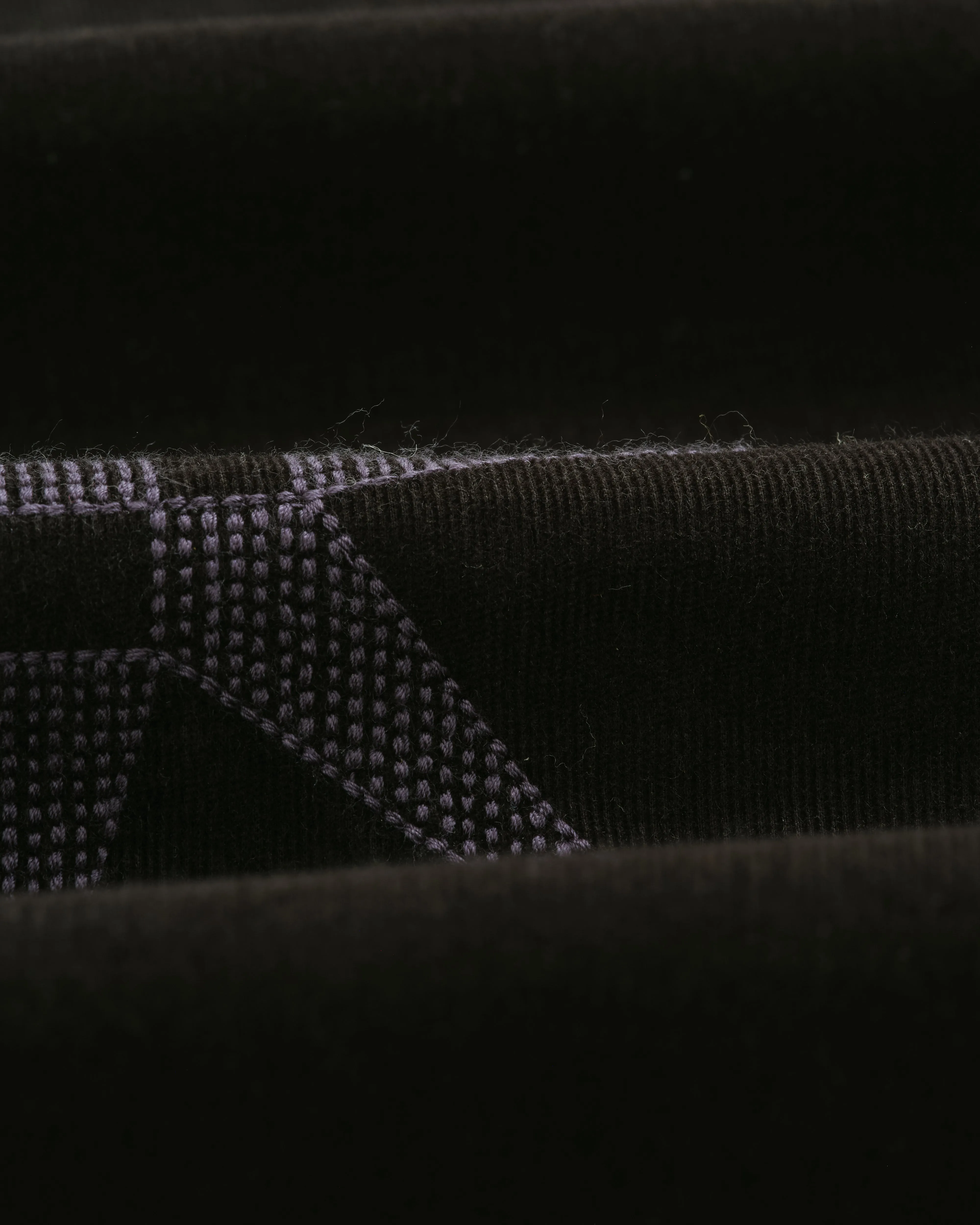 Black Cord Geo Embroidery Shirt