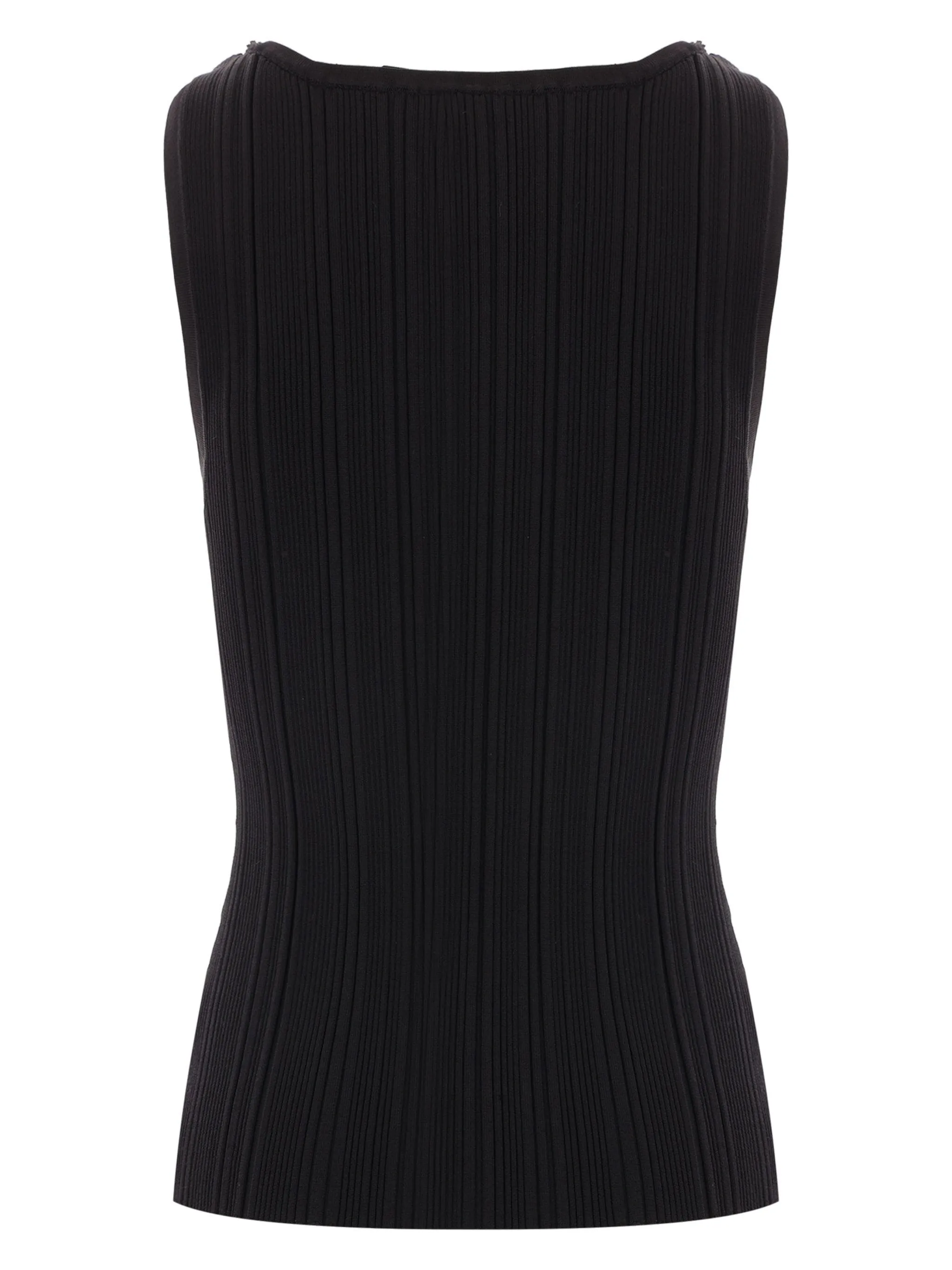 Black Embellished Knit Vest