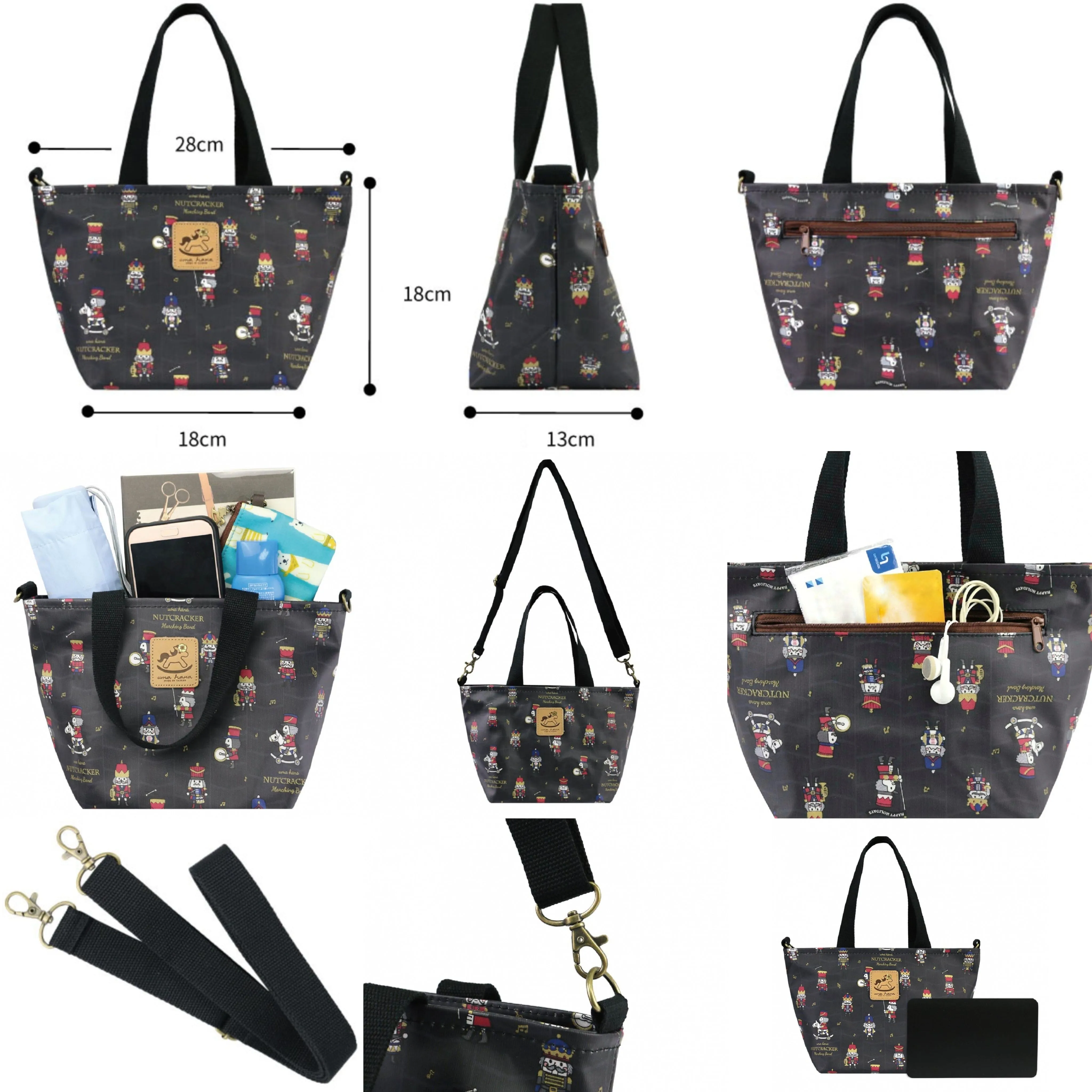 Black Galaxy Mini Travel Tote