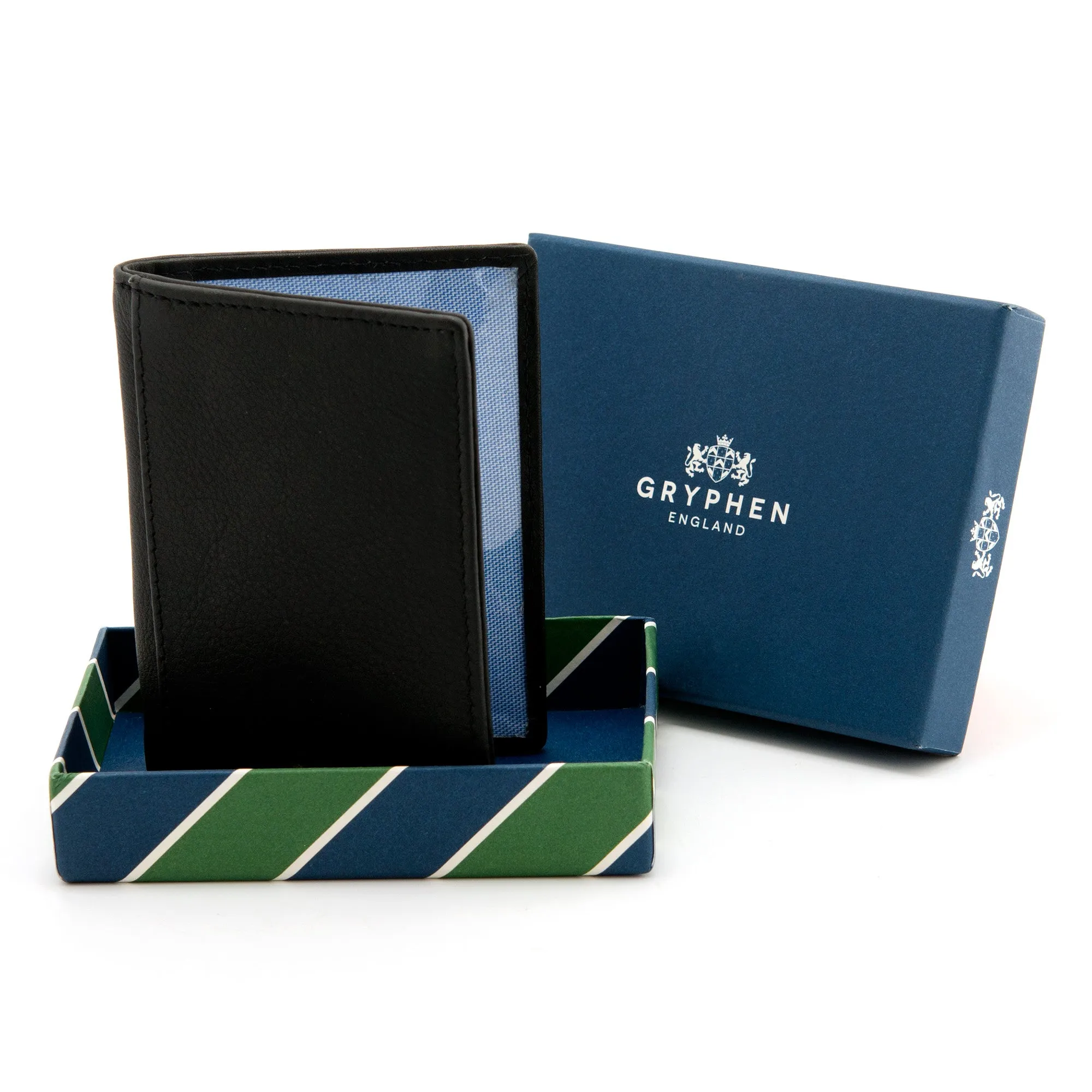 Black Leather Oyster Card Holder By Gryphen