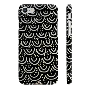 Black Mermaid Phone Case, Scale Print Slim iPhone/ Samsung Galaxy Cases, Made in UK