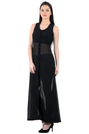 Black Padded Long Dress