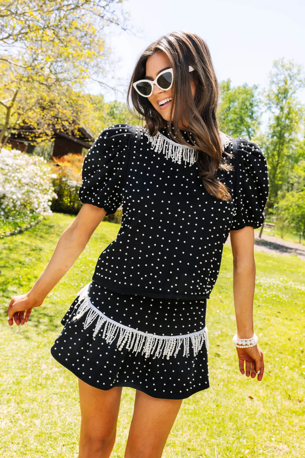 Black Pearl Flounce Skirt