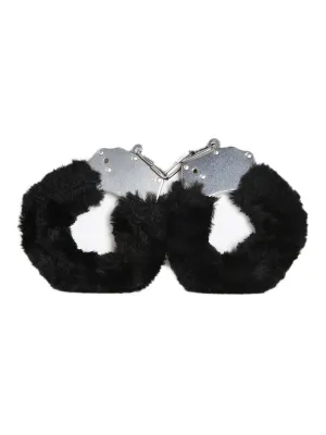 Black Plush Furry Fun Cuffs