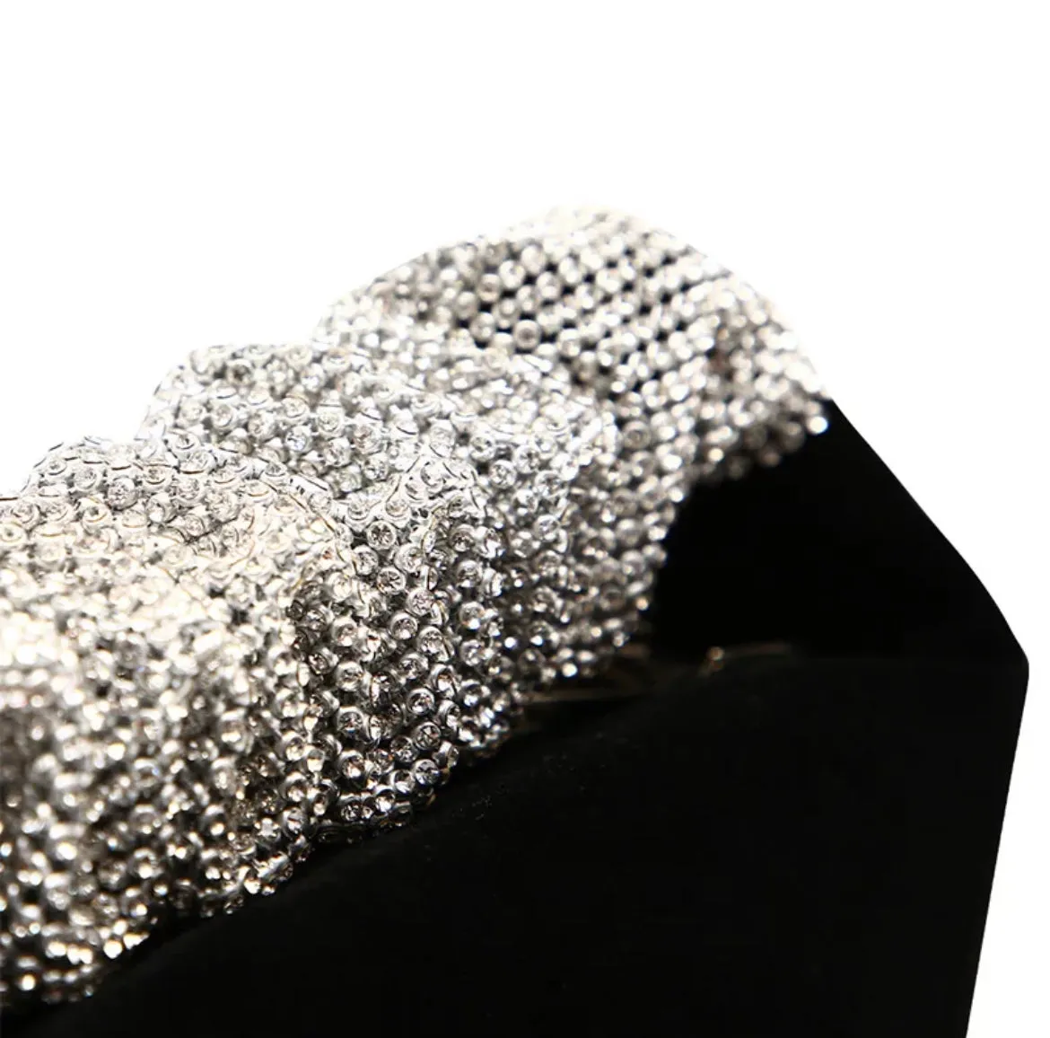 Black Rhinestone Evening Bag