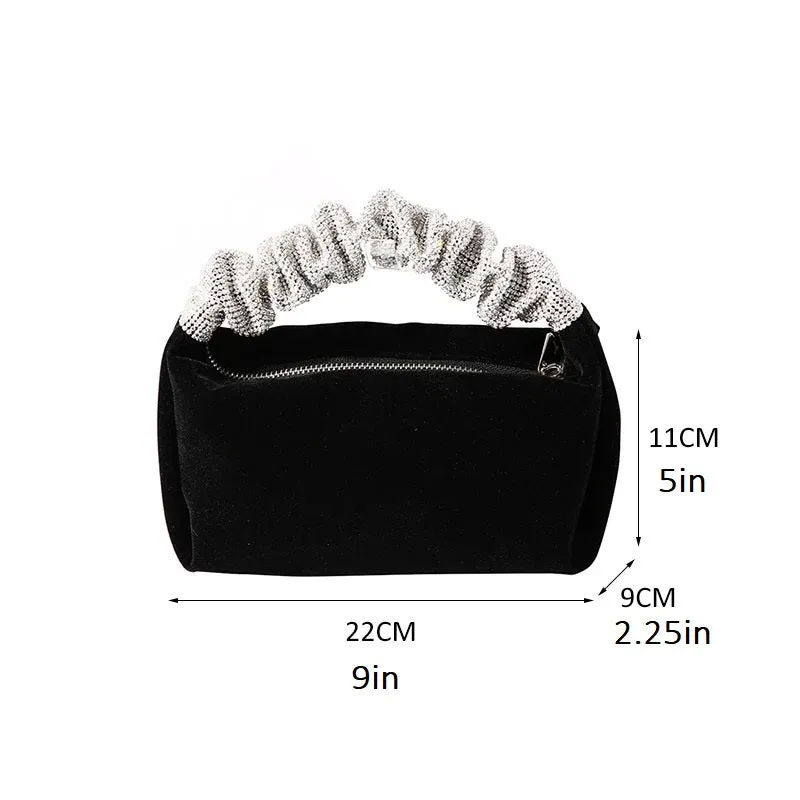 Black Rhinestone Evening Bag