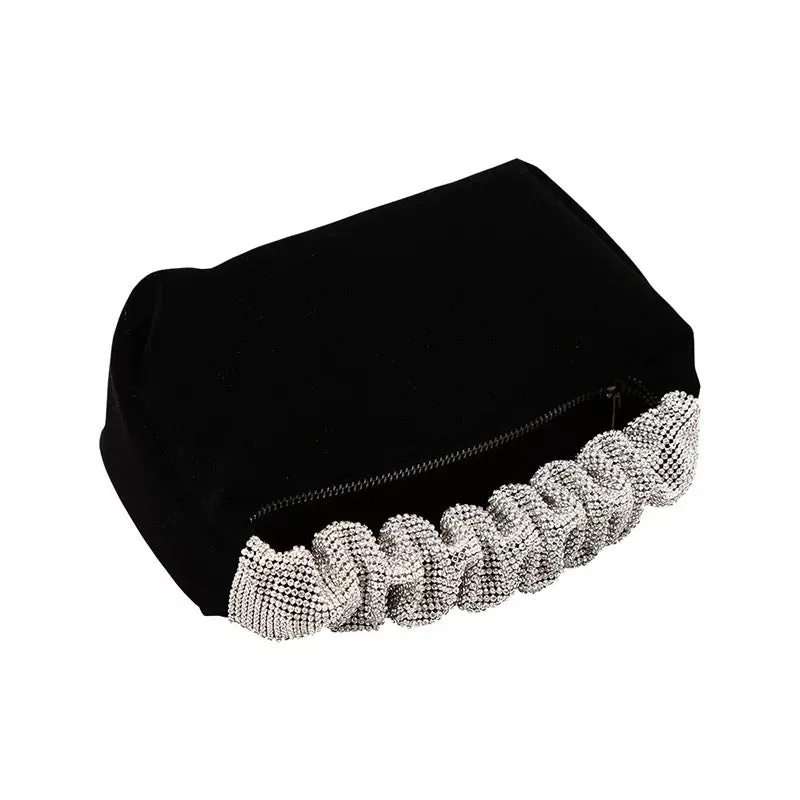 Black Rhinestone Evening Bag