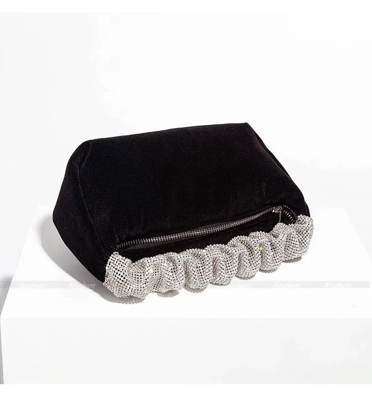 Black Rhinestone Evening Bag