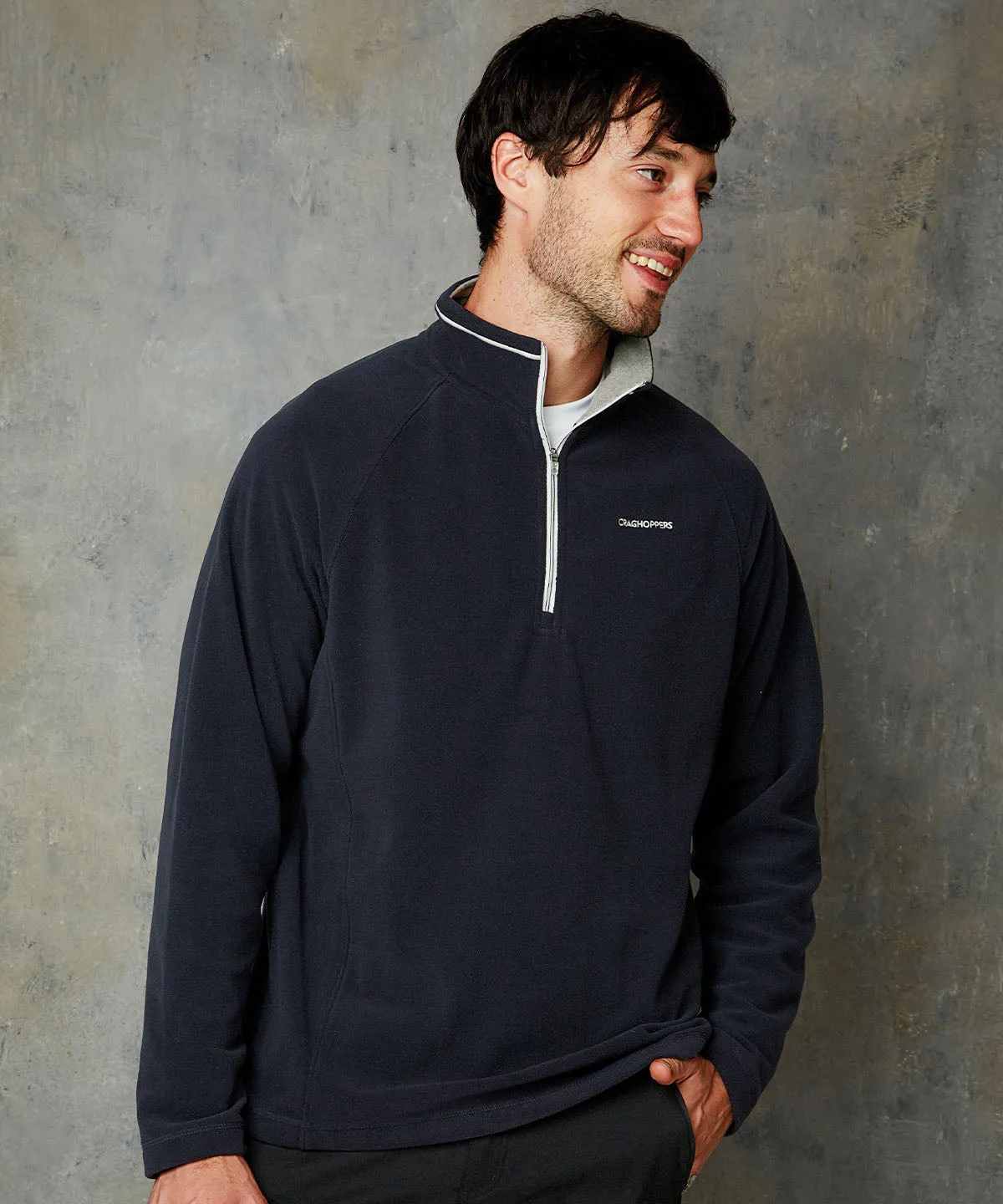 Black - Selby half-zip microfleece