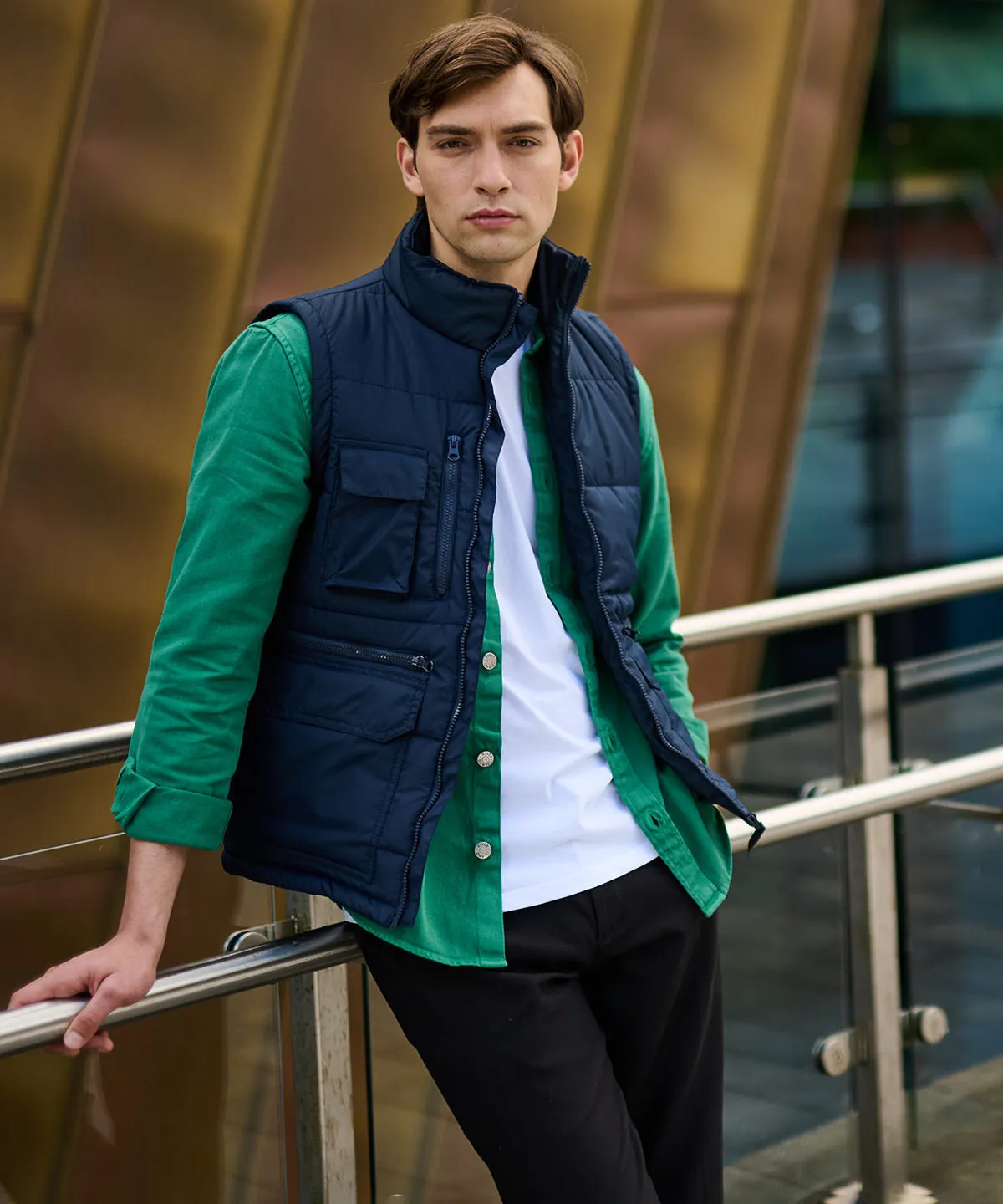 Black - Steller multi-zip bodywarmer