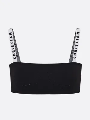 Black stretch viscose bralette