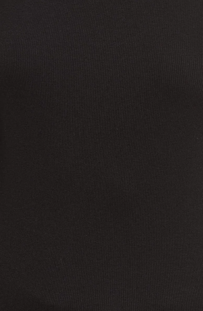 Black Turtle Neck Long Sleeve Knitted High Neck