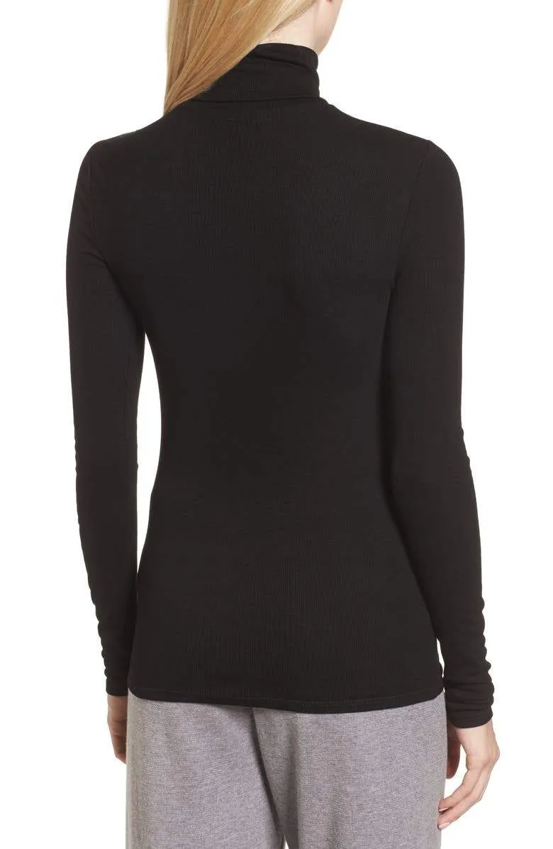 Black Turtle Neck Long Sleeve Knitted High Neck