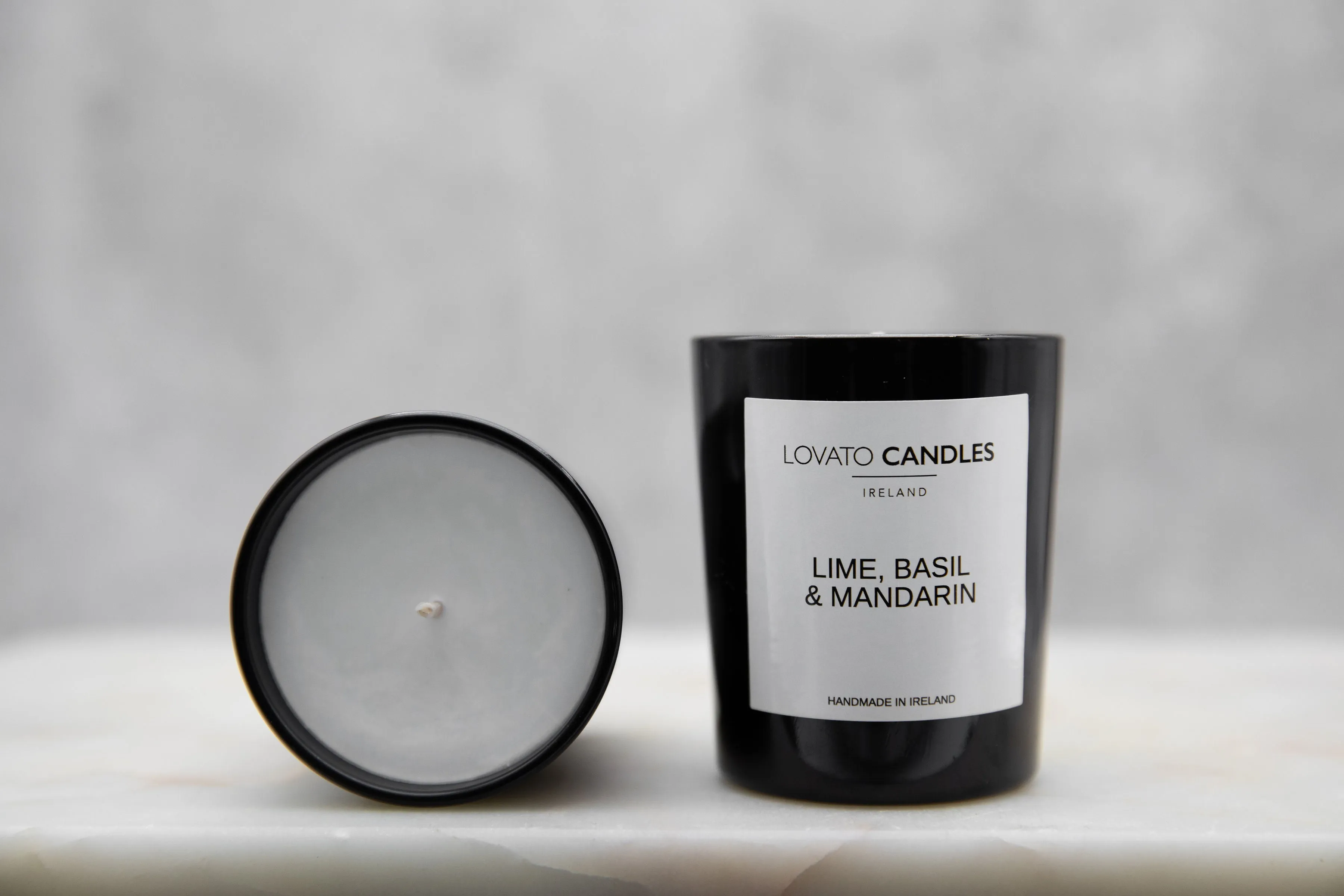 Black Votive Candle - Lime, Basil & Mandarin