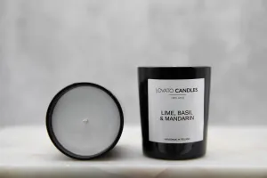 Black Votive Candle - Lime, Basil & Mandarin