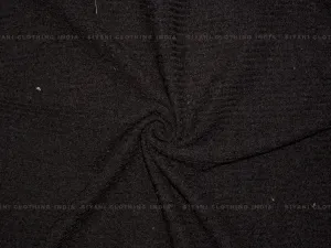 Black Woven Wool Fabric