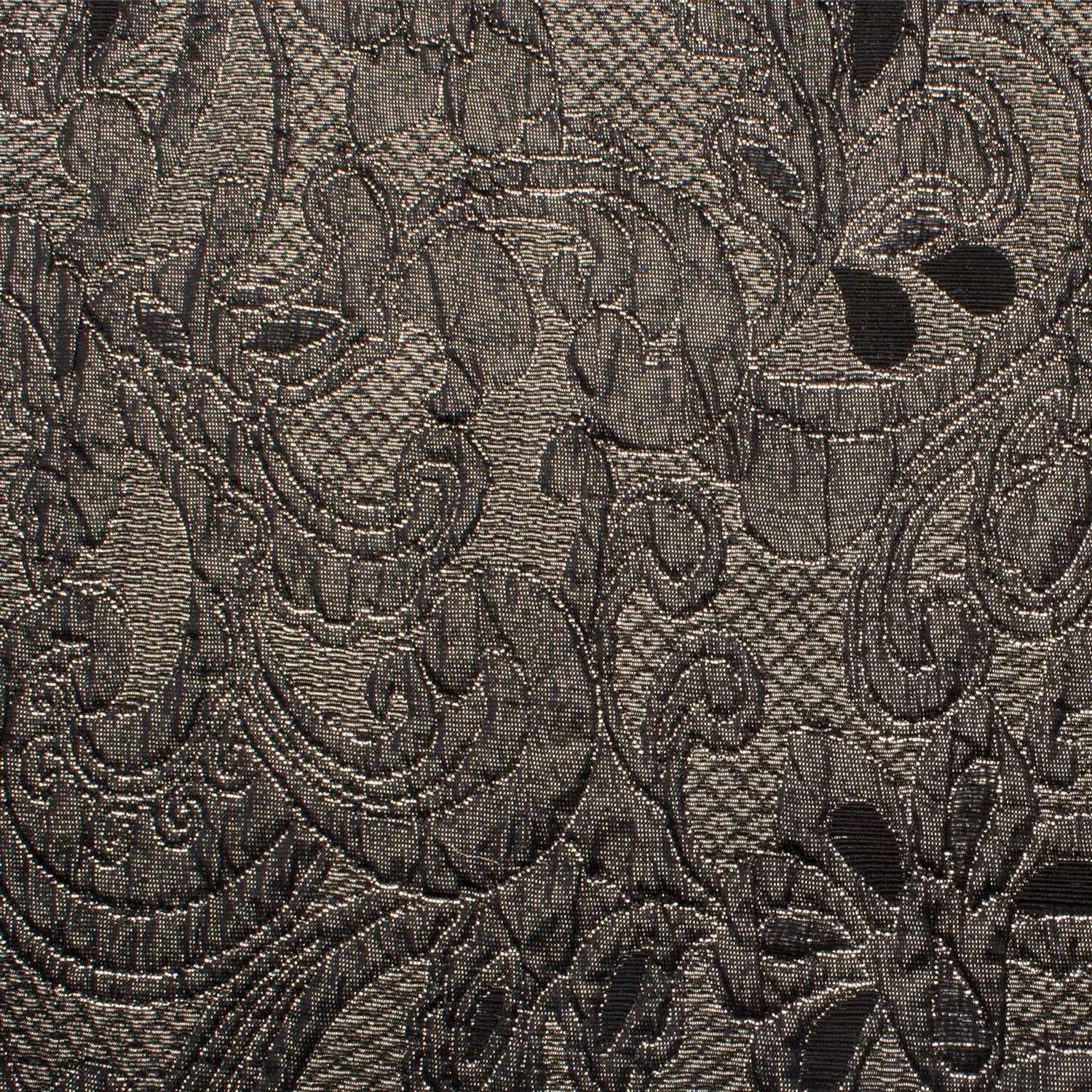 Black/Silver Metallic Cloqué