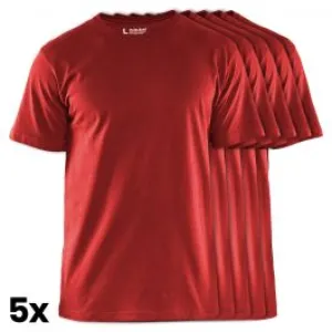 Bl&#xE5;kl&#xE4;der&#x20;3325-1042&#x20;T-shirt&#x20;5-Pack&#x20;-&#x20;Red