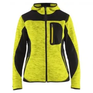 Bl&#xE5;kl&#xE4;der&#x20;4931-2117&#x20;Women&#x27;s&#x20;Knitted&#x20;Jacket&#x20;with&#x20;Softshell&#x20;-&#x20;High&#x20;Vis&#x20;Yellow