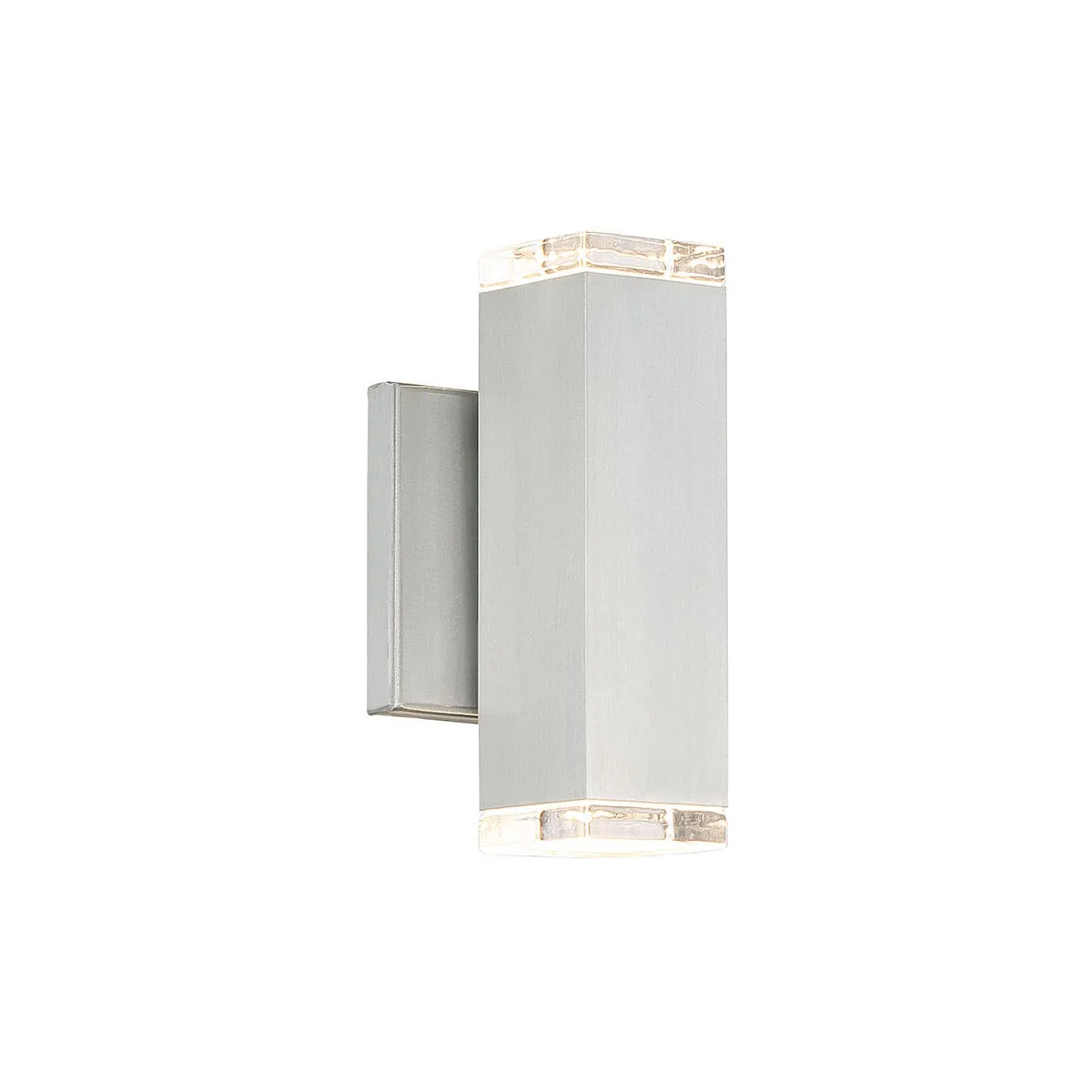 Block 8 in. LED Outdoor Wall Sconce 3000K Aluminum Finish