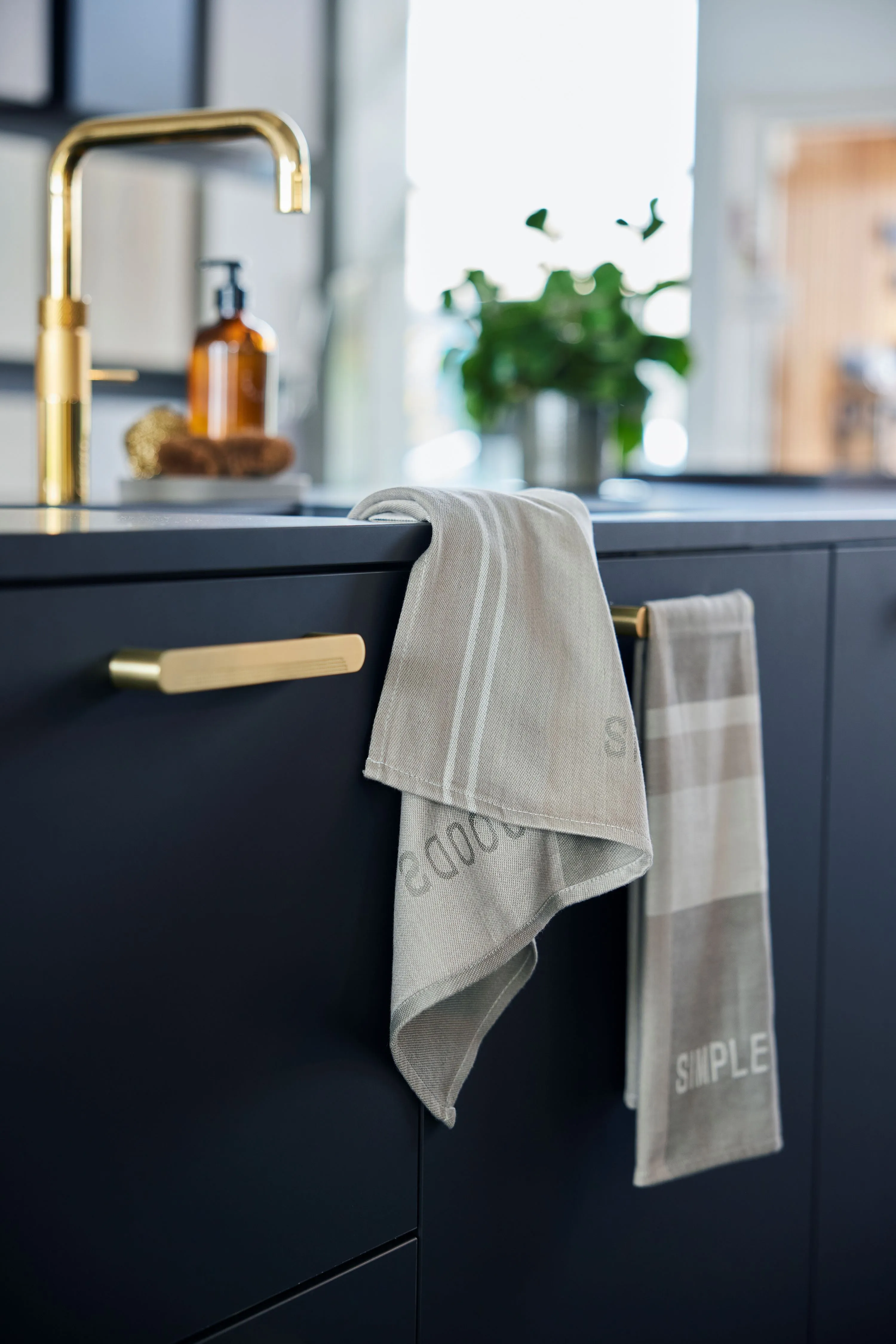 Blocked tea towel