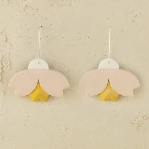 Bloom Drop Pink & Gold Earrings
