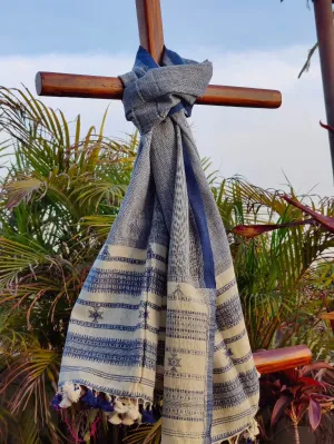 Blue Bhujori Stole