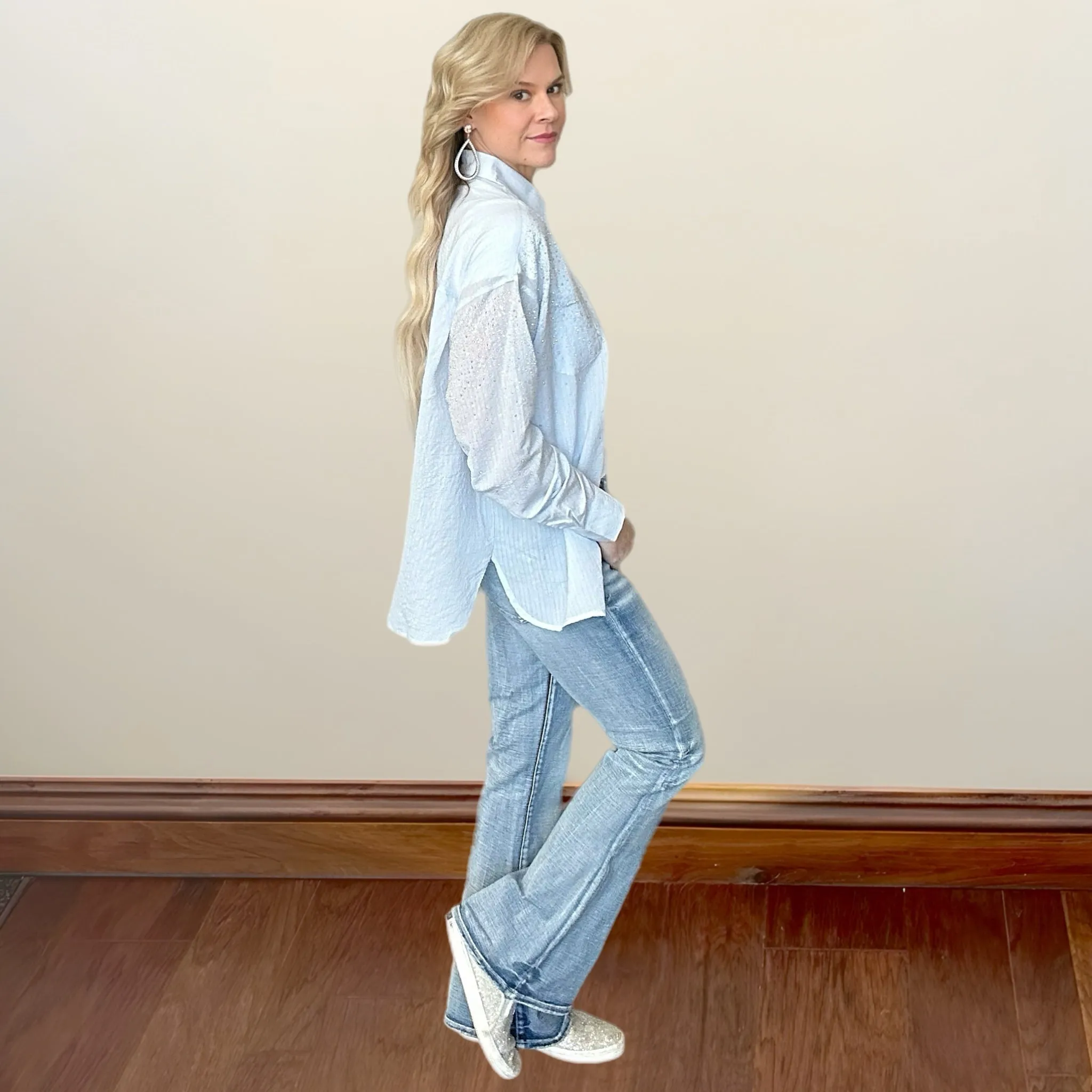 Blue Diamond Button Down