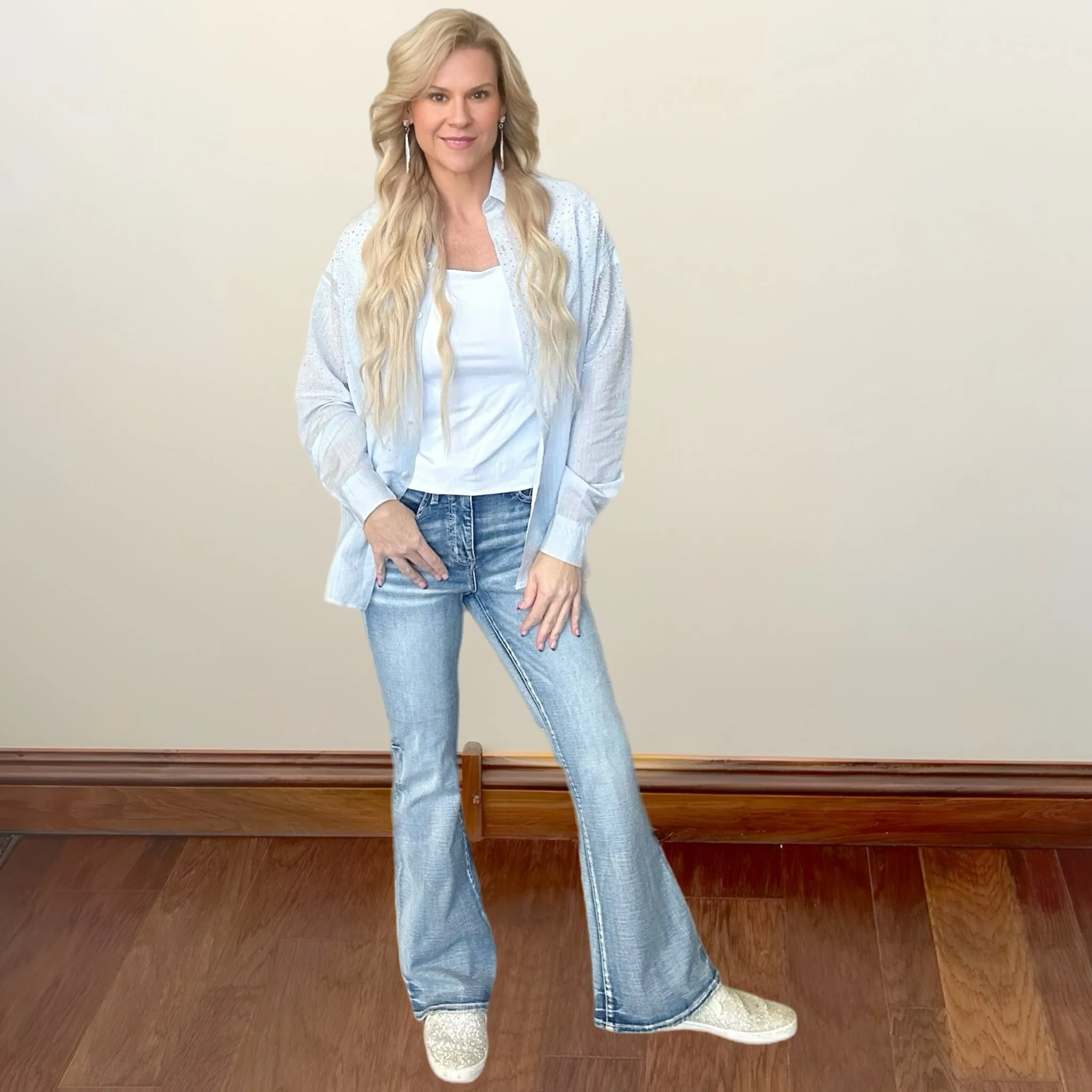 Blue Diamond Button Down