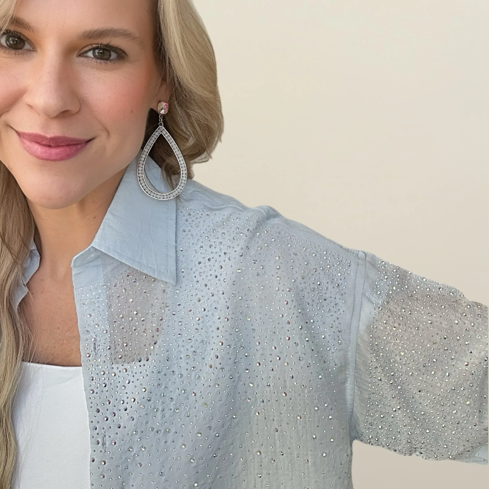 Blue Diamond Button Down