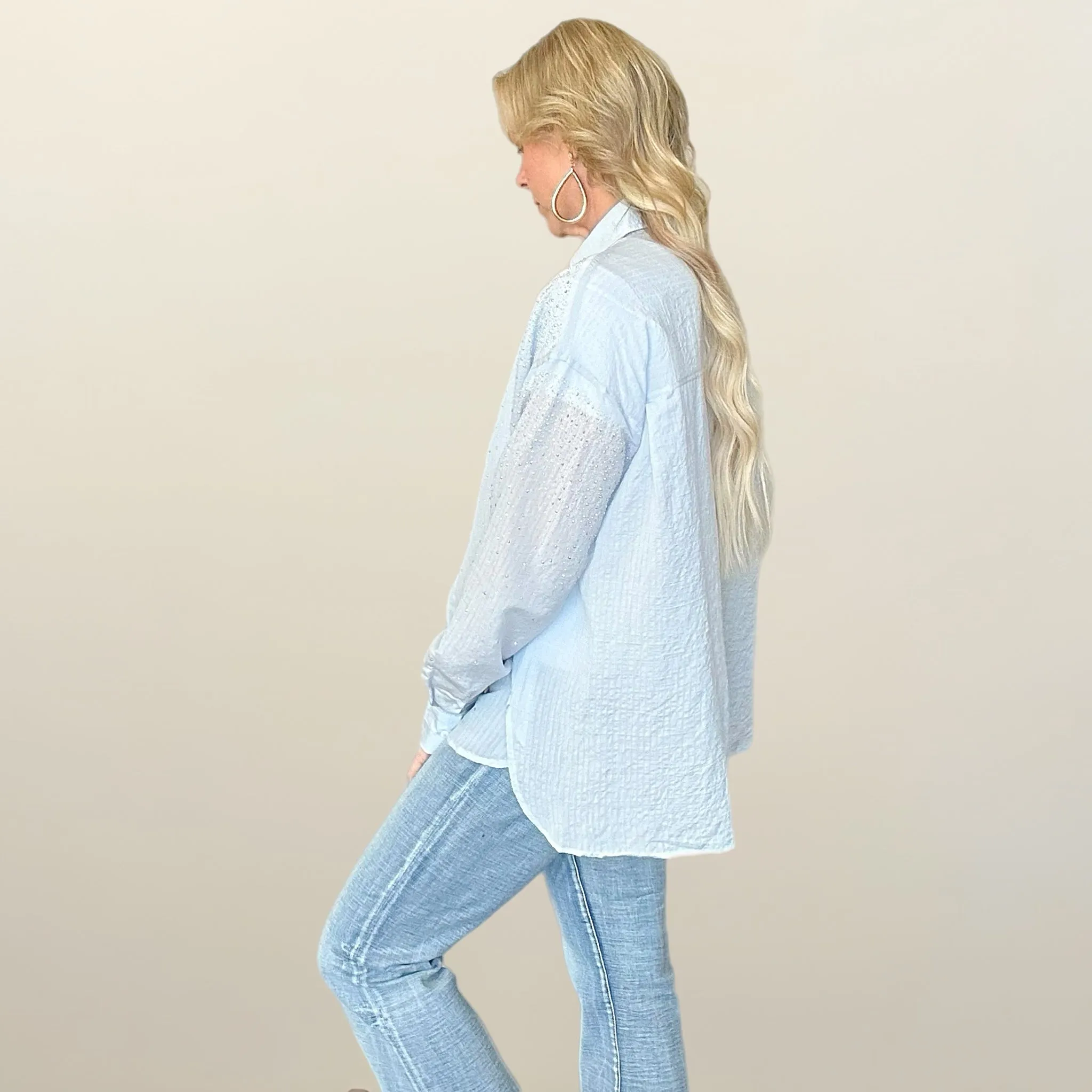 Blue Diamond Button Down